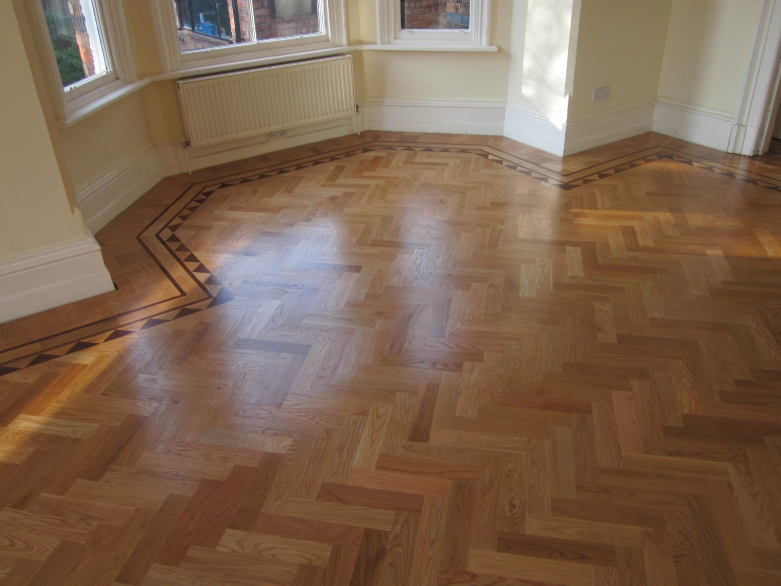 Parquet wood block floor